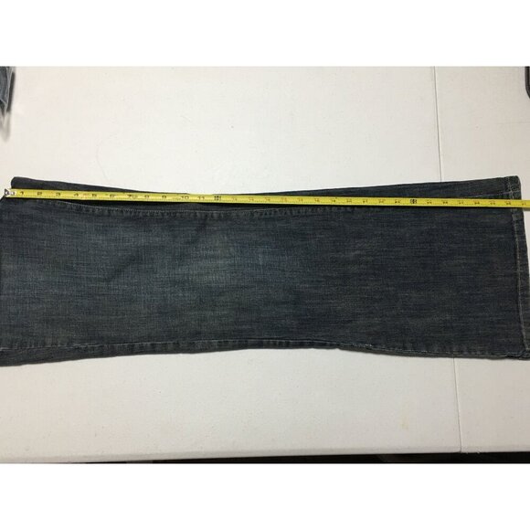 Mossimo Women Low Rise Y2K 90's Blue Wide Leg Dark Wash Jeans Denim size 9 - Picture 11 of 11